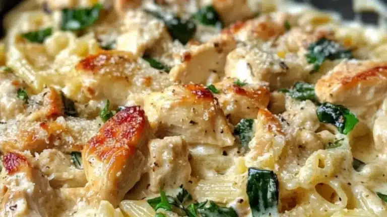 Gräddig kycklingpasta allt-i-ett