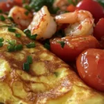 Omelett med räkstuvning: Lyxig på 25 min