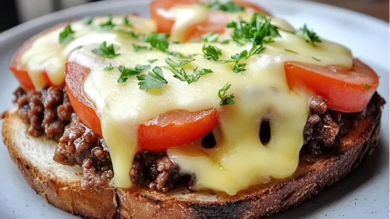 Varm macka med köttfärs & bearnaisesås