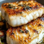 Citron Vitlökssmör Torskskålar med rostad brysselkål