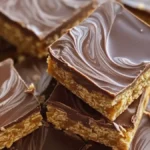 Lyxiga Snickersrutor med Jordnötssmör och Choklad