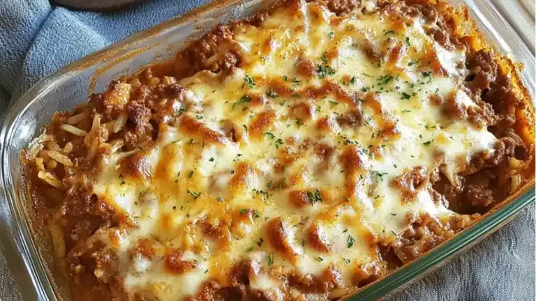 Allt i en ugnsform – Krämig köttfärs- och risgratäng med chilisås och curry