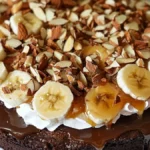 Kladdkaka med banoffee pie-topping