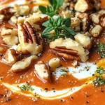 Tomatsoppa toppad med vitost