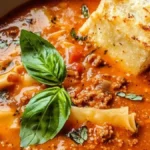 Perfekt Lasagnesoppa med vitlöksbröd hemma