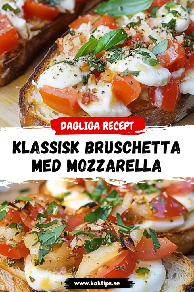 Klassisk bruschetta med mozzarella