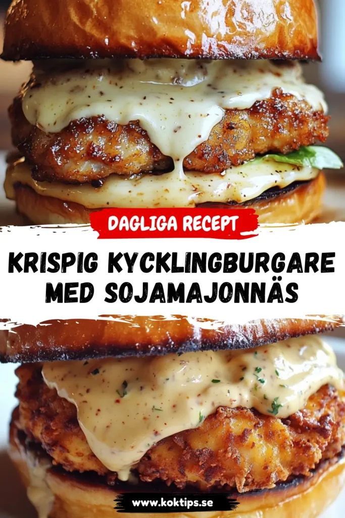 Krispig kycklingburgare med sojamajonnäs