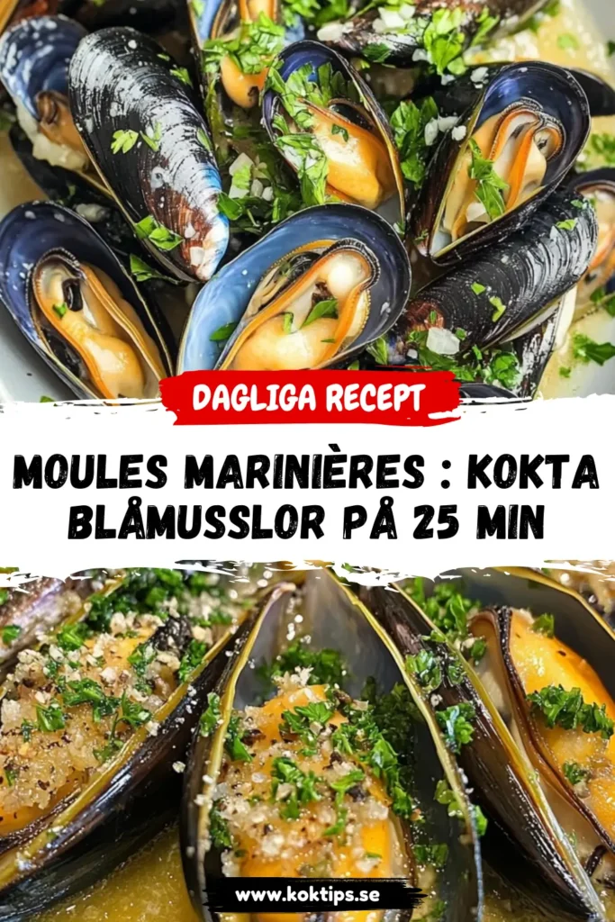 Moules marinières : Kokta blåmusslor på 25 min
