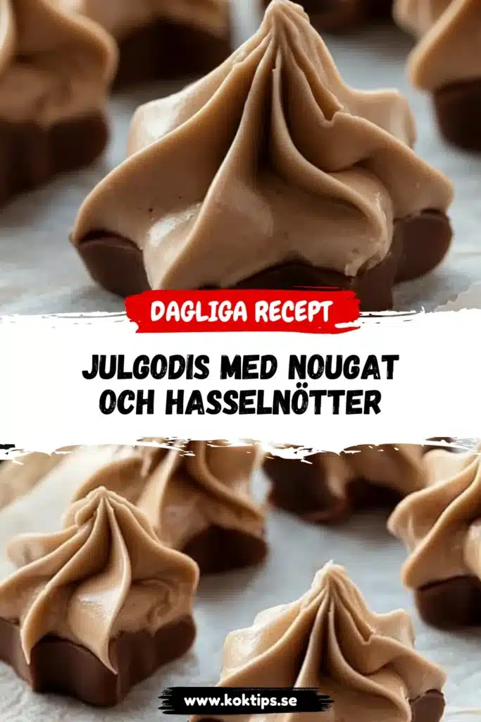 Julgodis med nougat och hasselnötter
