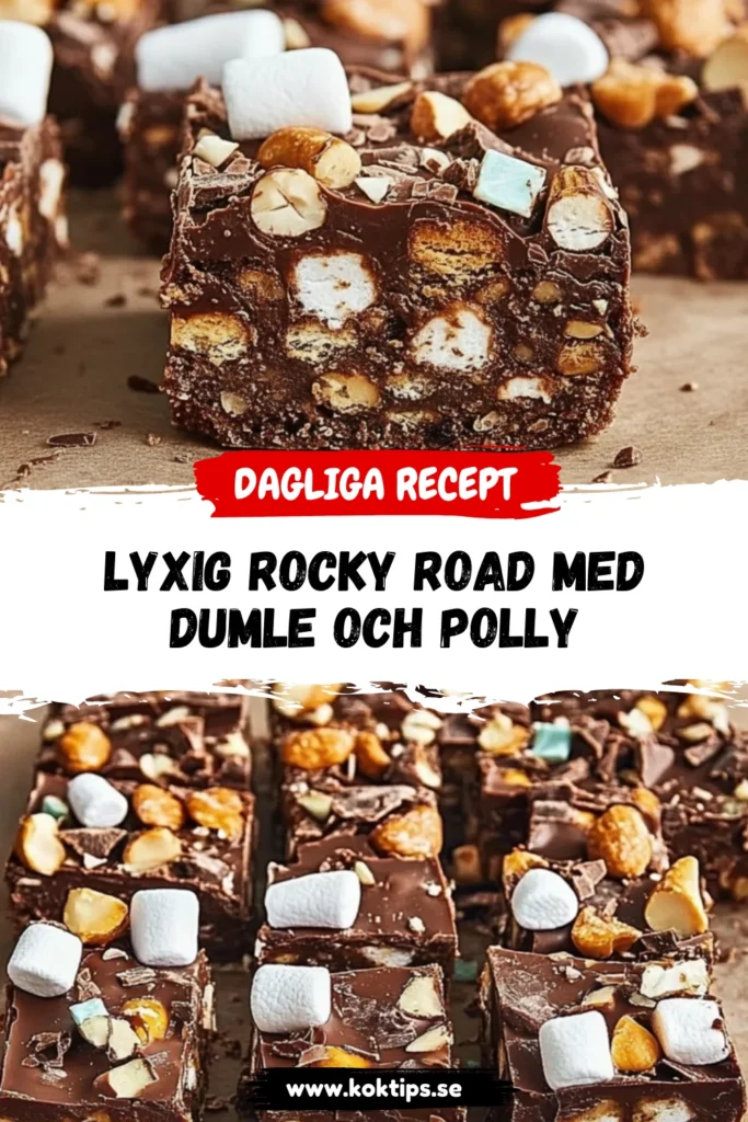 Lyxig Rocky road med Dumle och Polly