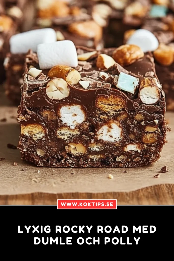 Lyxig Rocky road med Dumle och Polly