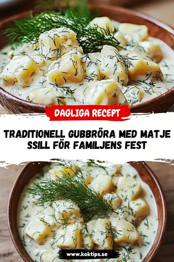Traditionell Gubbröra med matjessill för familjens fest