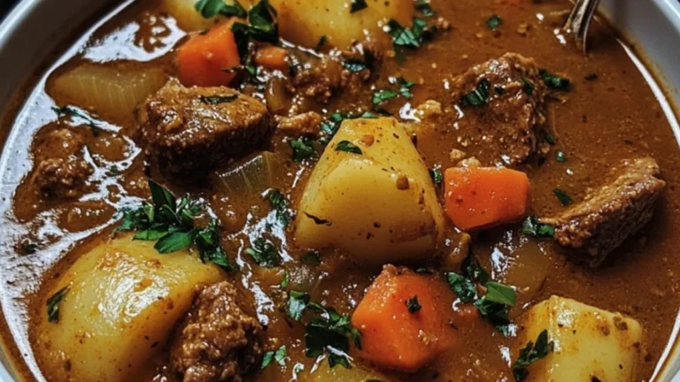 Perfekt Färsk gulaschsoppa med nötkött och lök