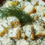 Traditionell Gubbröra med matjessill för familjens fest