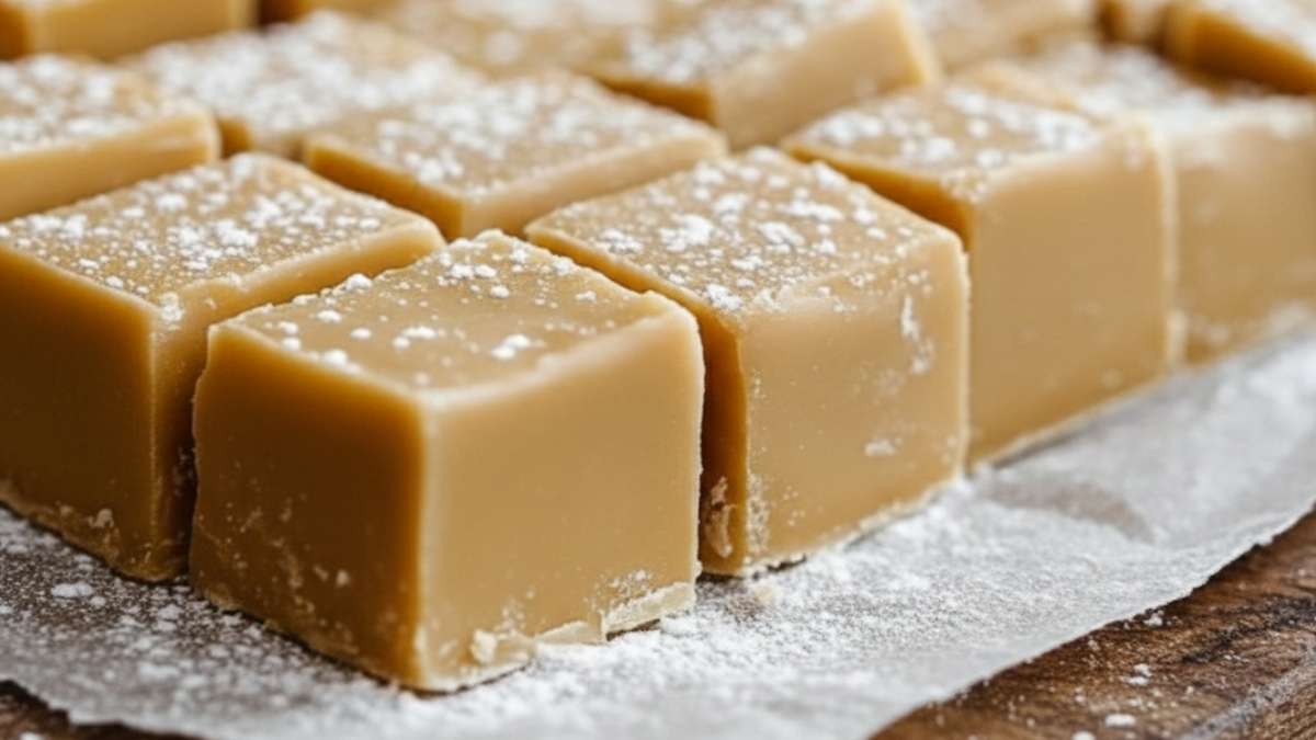 Fudge med vit choklad