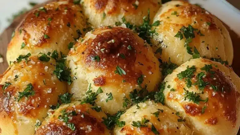 Pull apart vitlöksbullar på färdig pizzadeg