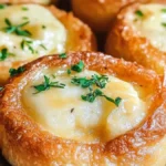 Enkla fyllda potatisbullar med lyxig ost