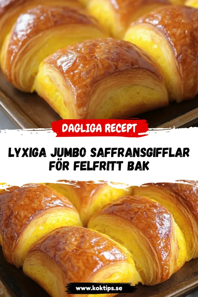 Lyxiga Jumbo saffransgifflar för felfritt bak