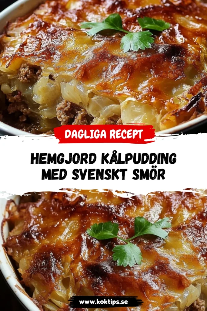 Hemgjord Kålpudding med Svenskt Smör