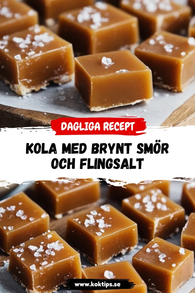 Kola med brynt smör och flingsalt
