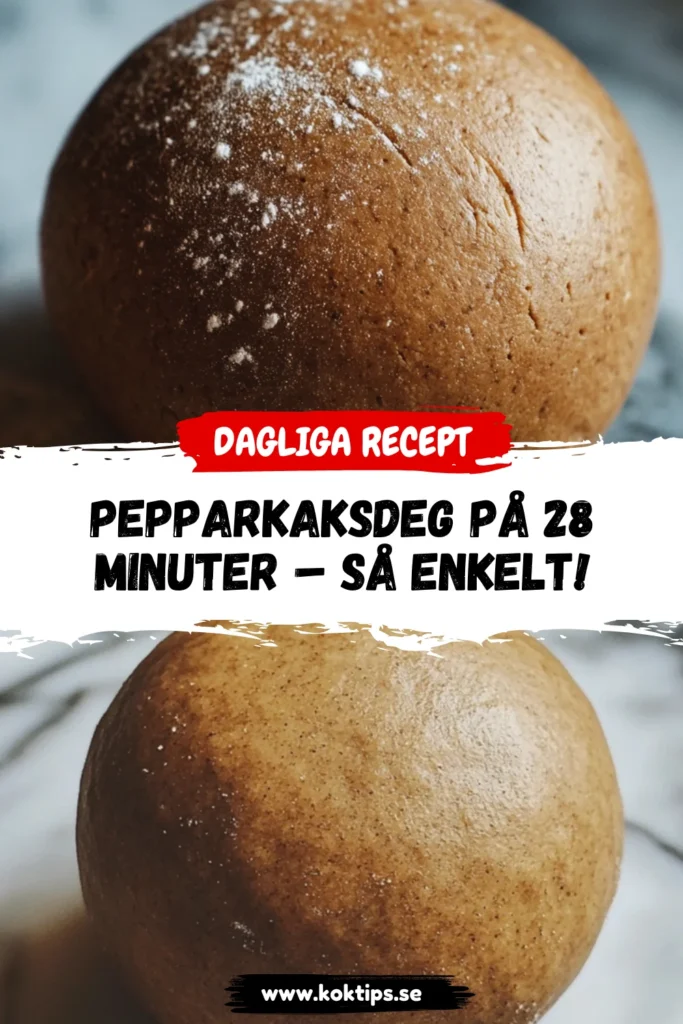 Pepparkaksdeg på 28 minuter – Så enkelt!