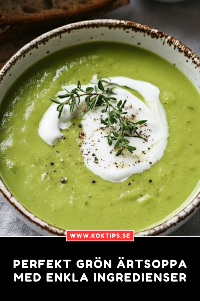 Perfekt Grön Ärtsoppa med Enkla Ingredienser
