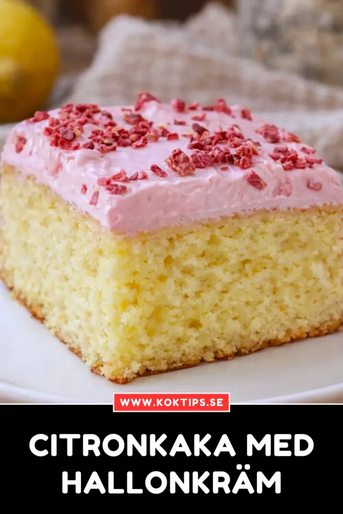 Citronkaka med hallonkräm