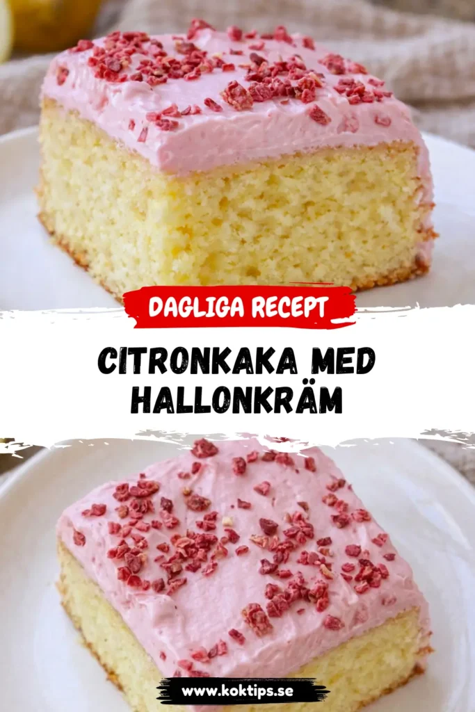 Citronkaka med hallonkräm