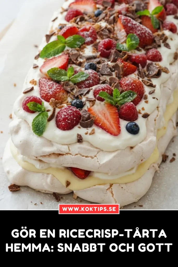 Gör en RiceCrisp-tårta hemma: snabbt och gott