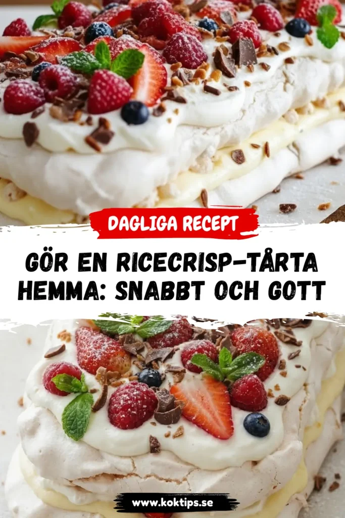 Gör en RiceCrisp-tårta hemma: snabbt och gott