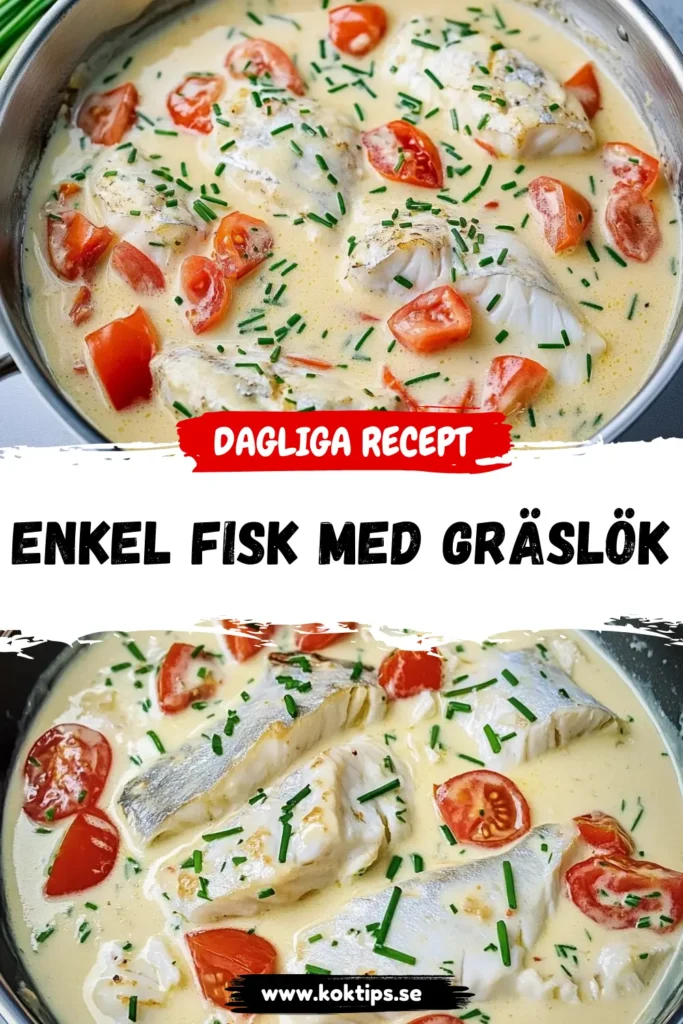 Enkel fisk med gräslök