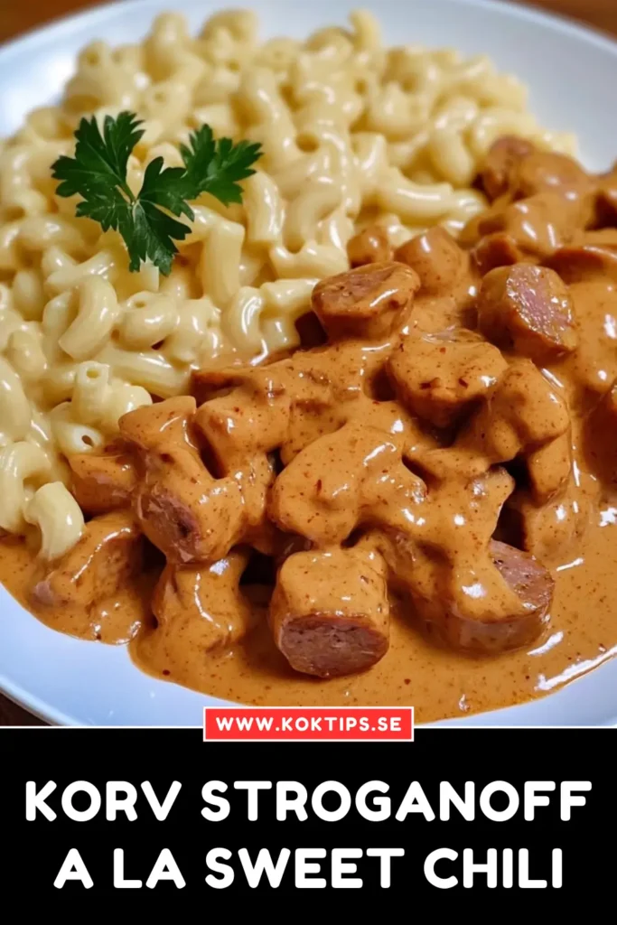 Korv Stroganoff a la Sweet Chili