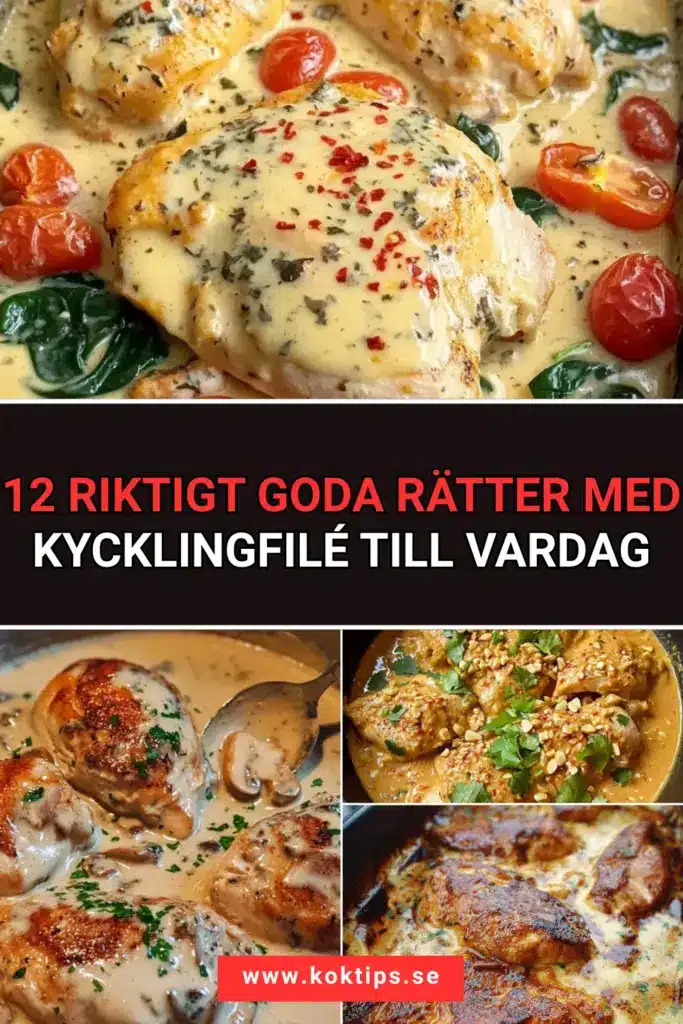 12 riktigt goda rätter med kycklingfilé till vardag