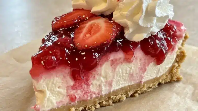 Jordgubbscheesecake utan ugn - enkel & krämig dessert