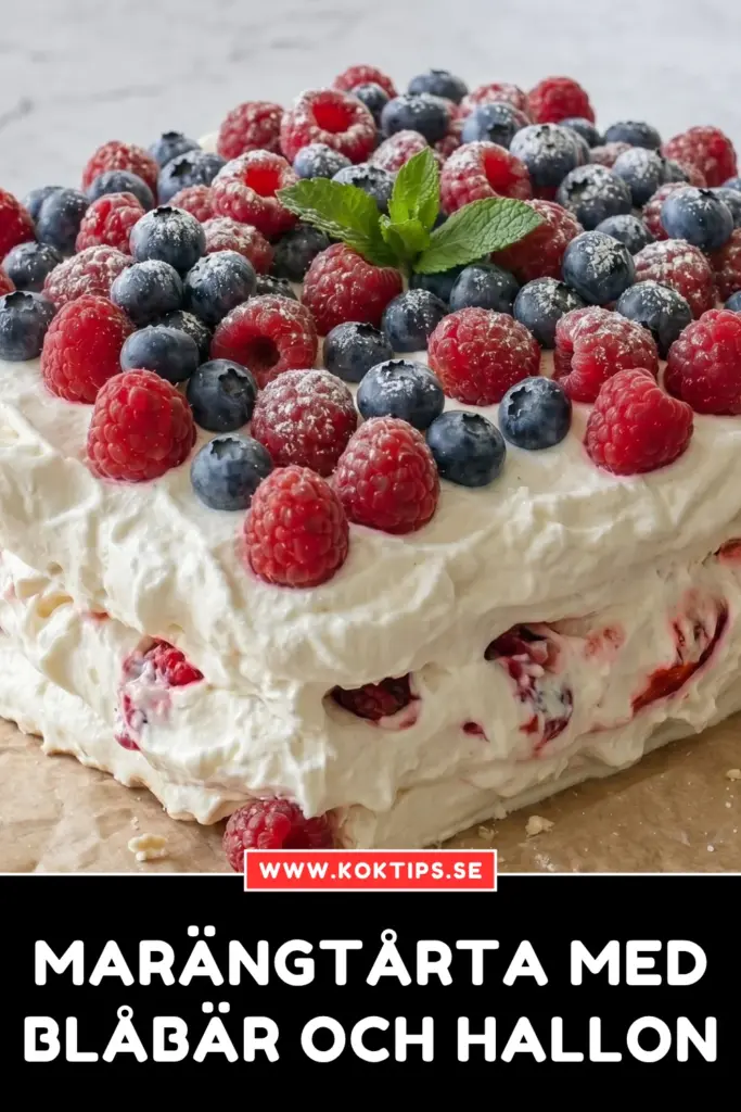 Marängtårta med Blåbär & Hallon – Enkelt Recept