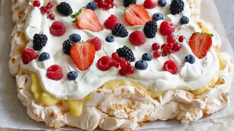Pavlova med citron och bär: Säkert sommarhit
