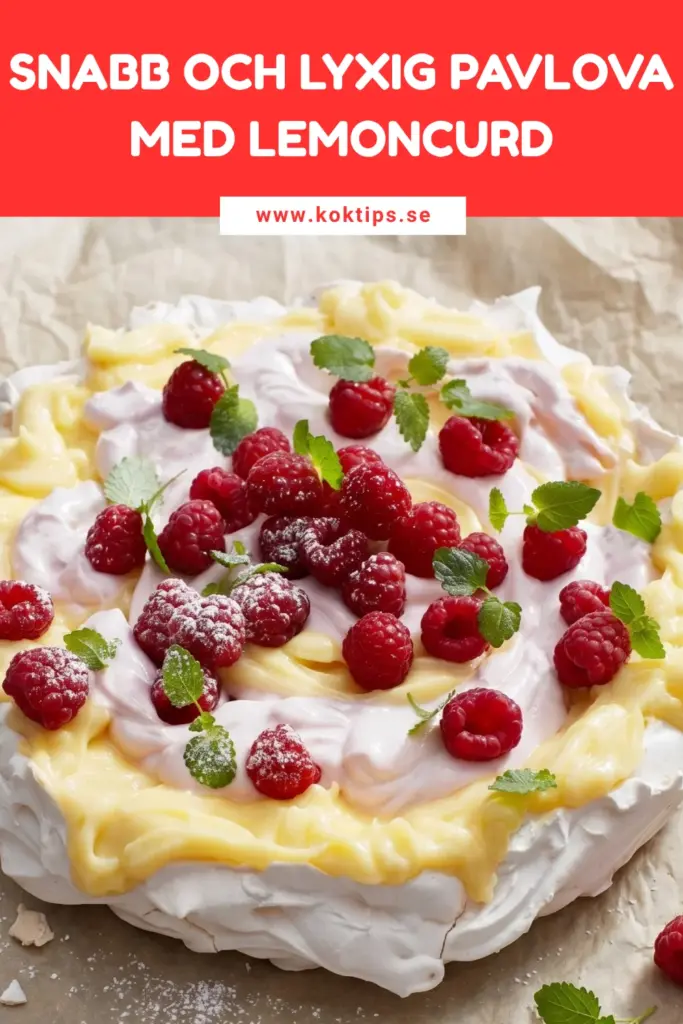 Pavlova med lemoncurd: Snabb och lyxig