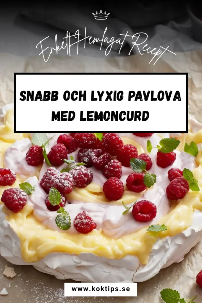 Pavlova med lemoncurd: Snabb och lyxig