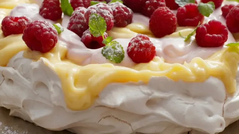 Pavlova med lemoncurd: Snabb och lyxig