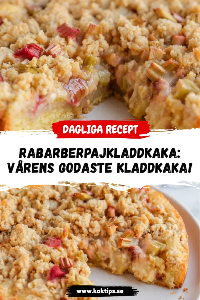 Rabarberpajkladdkaka: vårens godaste kladdkaka!