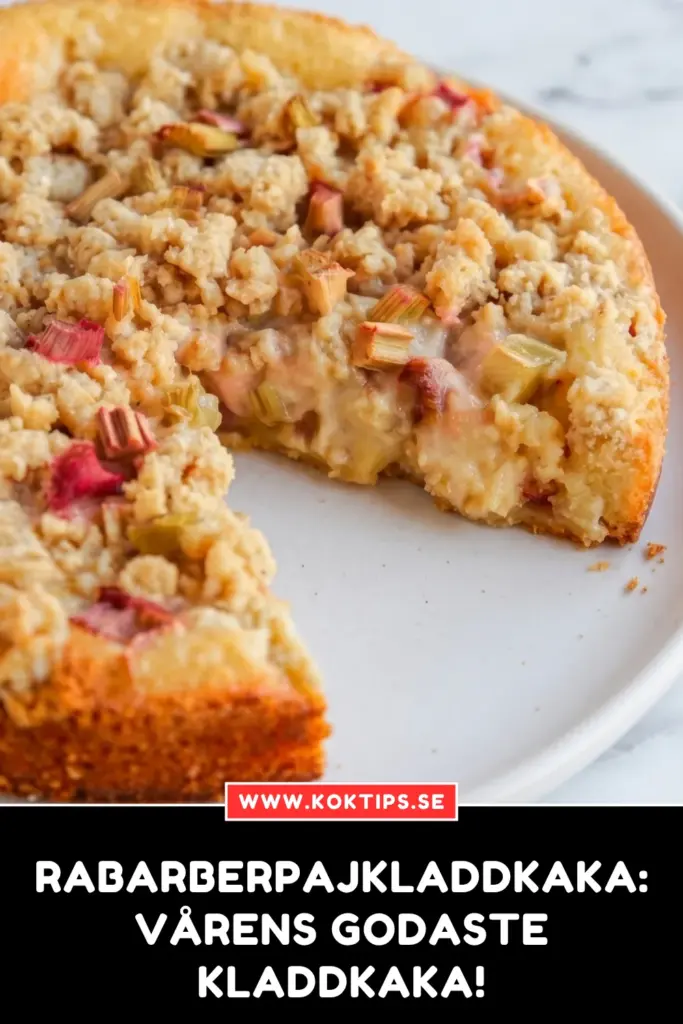 Rabarberpajkladdkaka: vårens godaste kladdkaka!