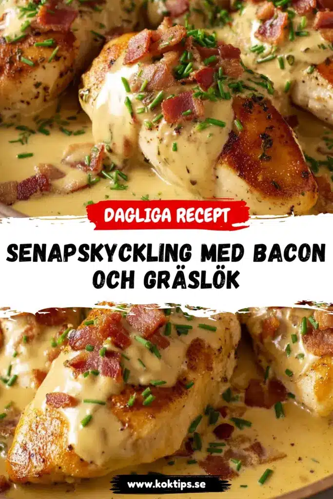 Senapskyckling med bacon och gräslök