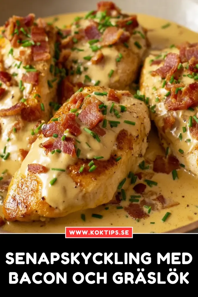 Senapskyckling med bacon och gräslök
