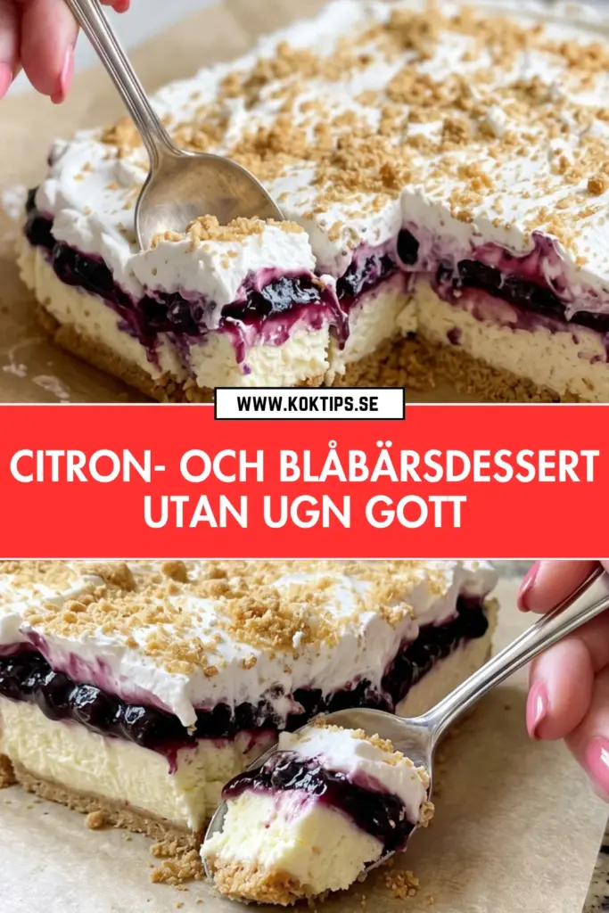 Citron- och Blåbärsdessert utan Ugn Gott