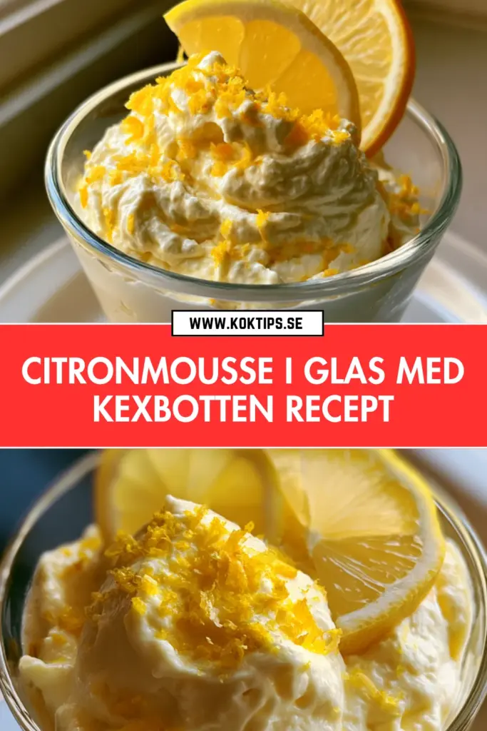 Klassisk citronmousse i glas: krämig, luftig och klar på under en timme