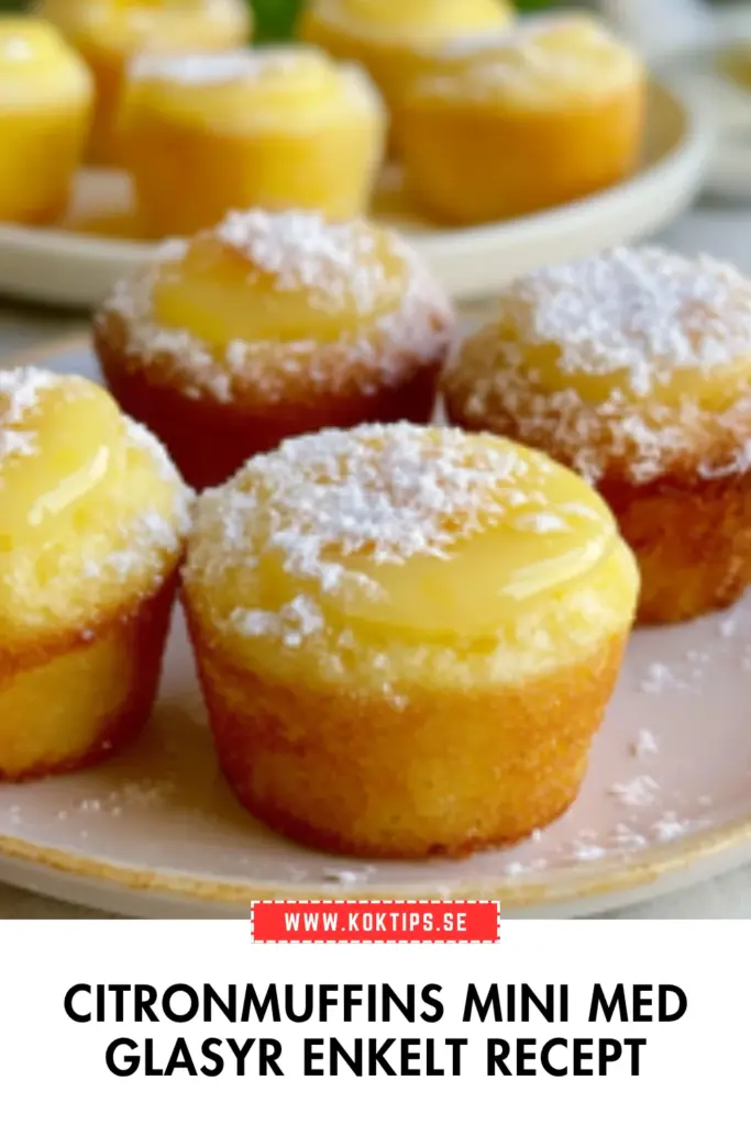 Saftiga citronmuffins mini med len glasyr: ett klassiskt recept steg för steg