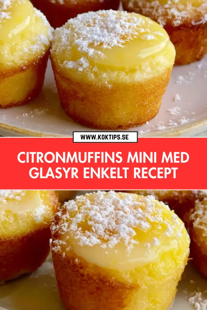 Saftiga citronmuffins mini med len glasyr: ett klassiskt recept steg för steg