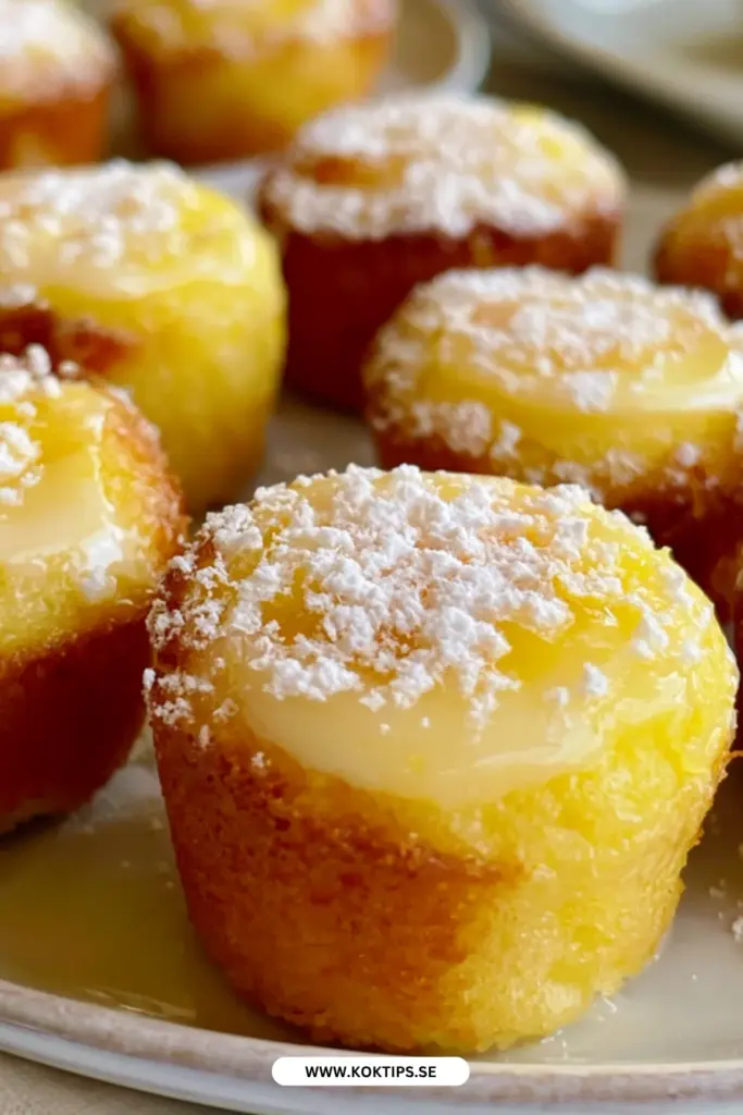 Saftiga citronmuffins mini med len glasyr: ett klassiskt recept steg för steg