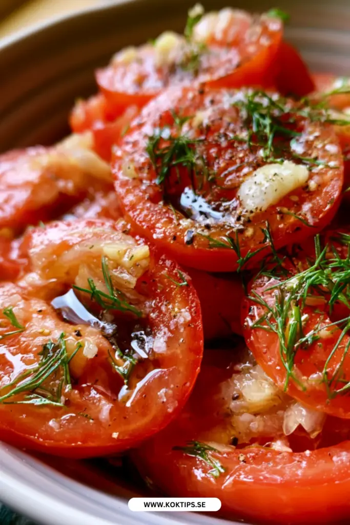 Marinerad tomatsallad: det godaste tillbehöret till sommarens grillfester