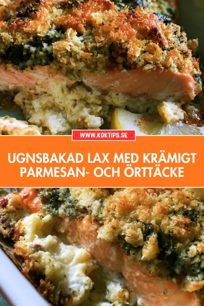 Enkel ugnsbakad lax med krämigt parmesan- och örttäcke: klar på 20 minuter